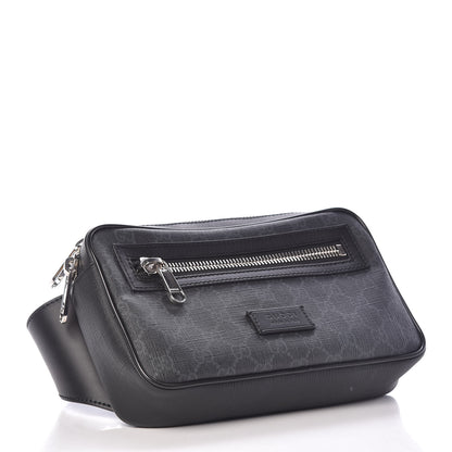 Gucci Soft GG Supreme Monogram Web Belt Bag Black Grey 4 of 12