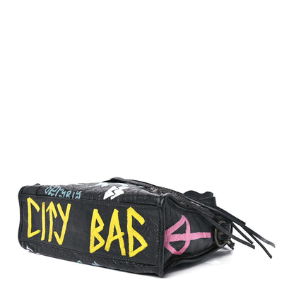Balenciaga Agneau Graffiti All Over Classic Hardware S City Black Multicolor 10 of 12