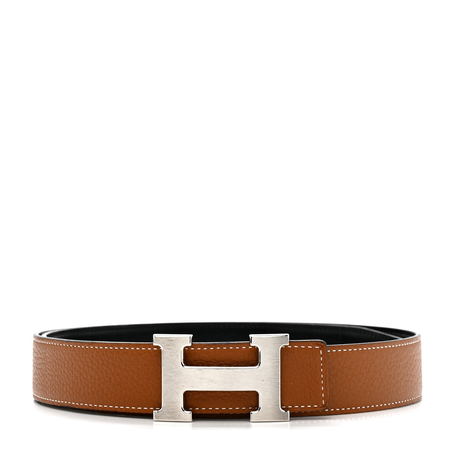 Hermes Box Togo 32mm H Belt 90 36 Black Gold 1 of 11