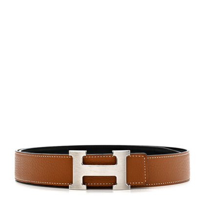 Hermes Box Togo 32mm H Belt 90 36 Black Gold 1 of 11
