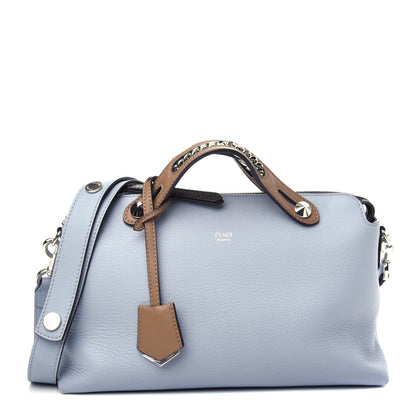Fendi Vitello Dolce Chain Medium By The Way Boston Bag Azzurro Polvere Sand 1 of 10