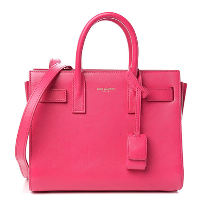 Saint Laurent Calfskin Nano Sac De Jour Lipstick Fuchsia 1 of 13