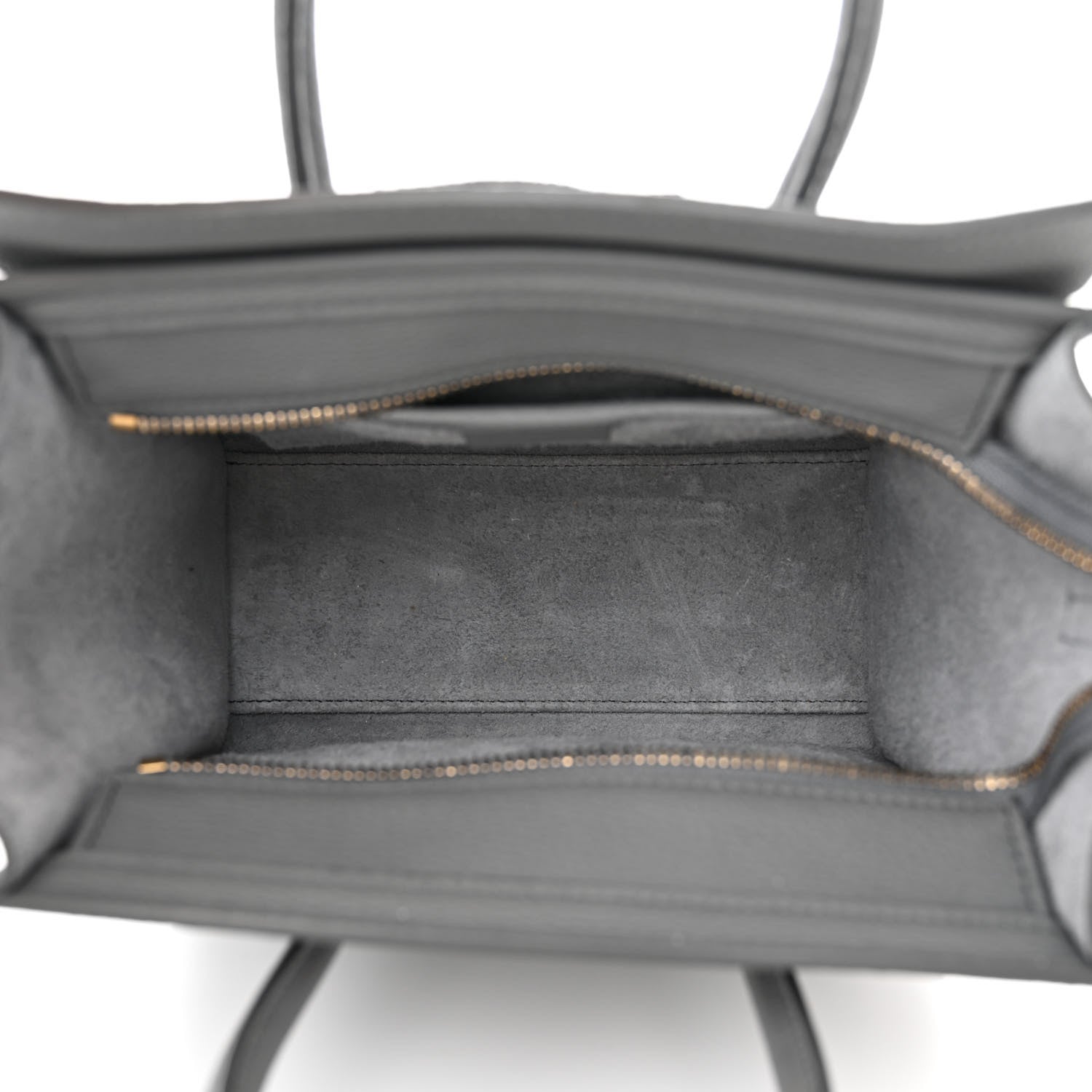 Celine Drummed Calfskin Nano Luggage Kohl 5 of 12