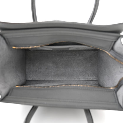 Celine Drummed Calfskin Nano Luggage Kohl 5 of 12
