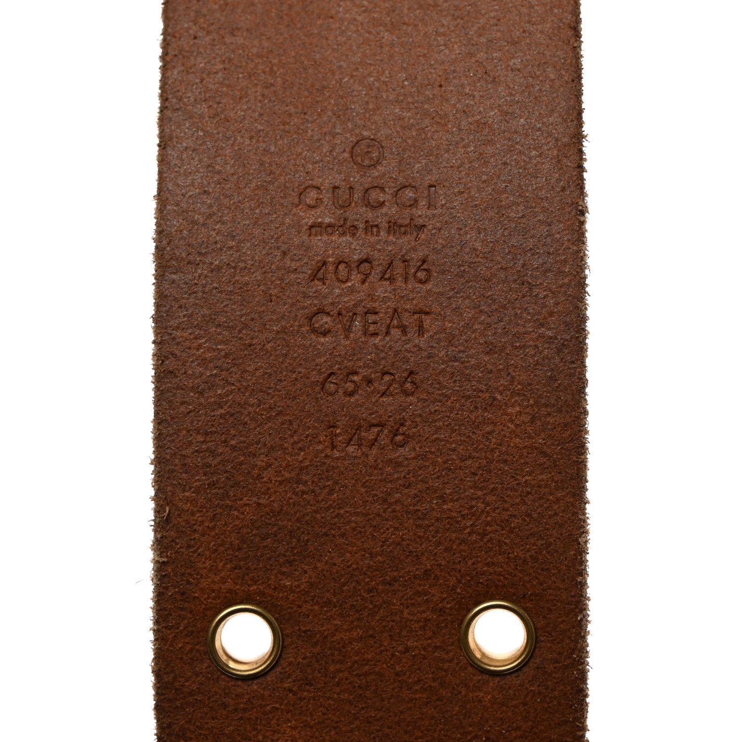 Gucci Faded Calfskin Grommet Double G 40mm Belt 65 26 Cuir 3 of 6