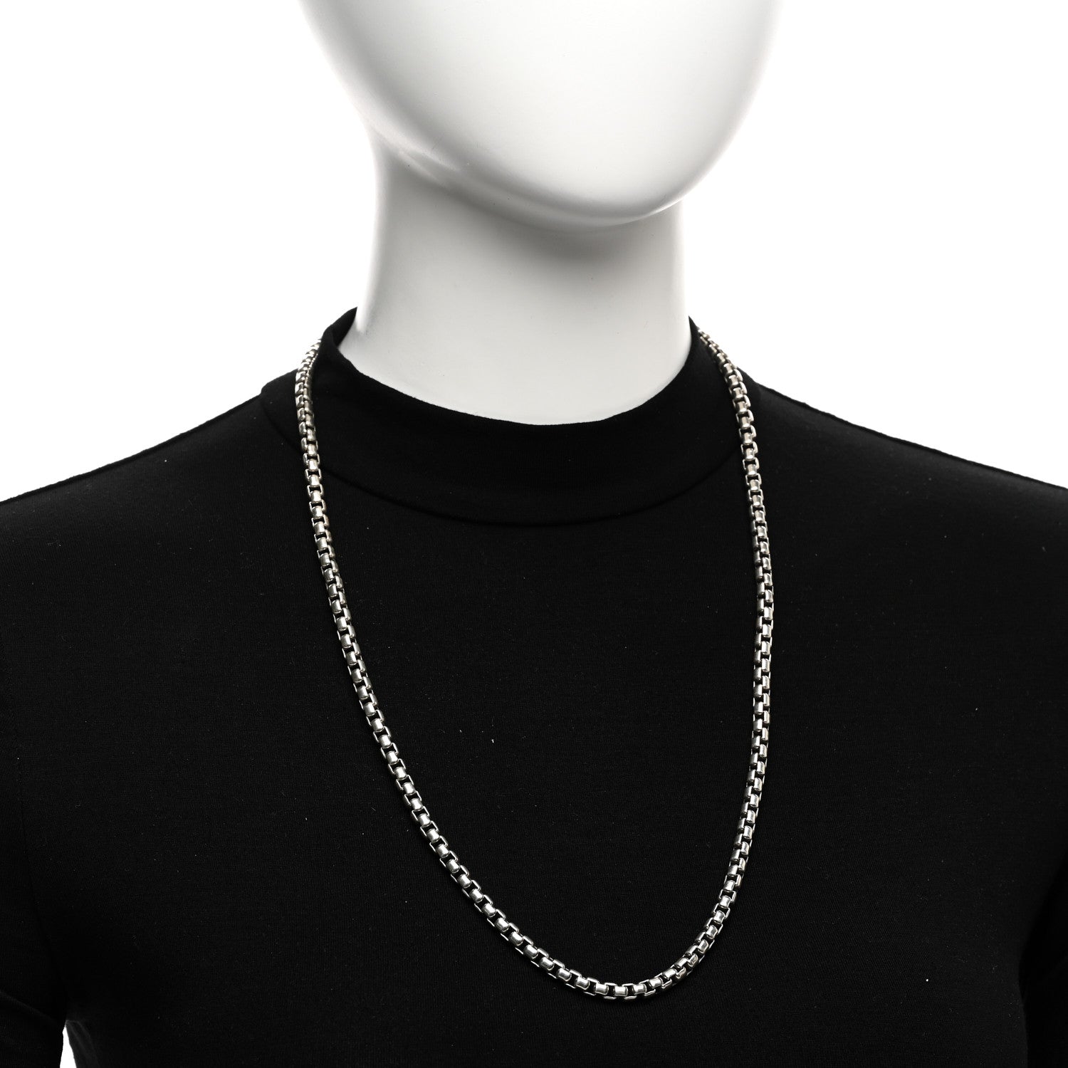 David Yurman Sterling Silver 5.2mm Box Chain Necklace 25.75" 2 of 4