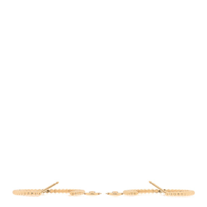 Van Cleef & Arpels 18K Yellow Gold Small Perlee Hoop Earrings 3 of 5