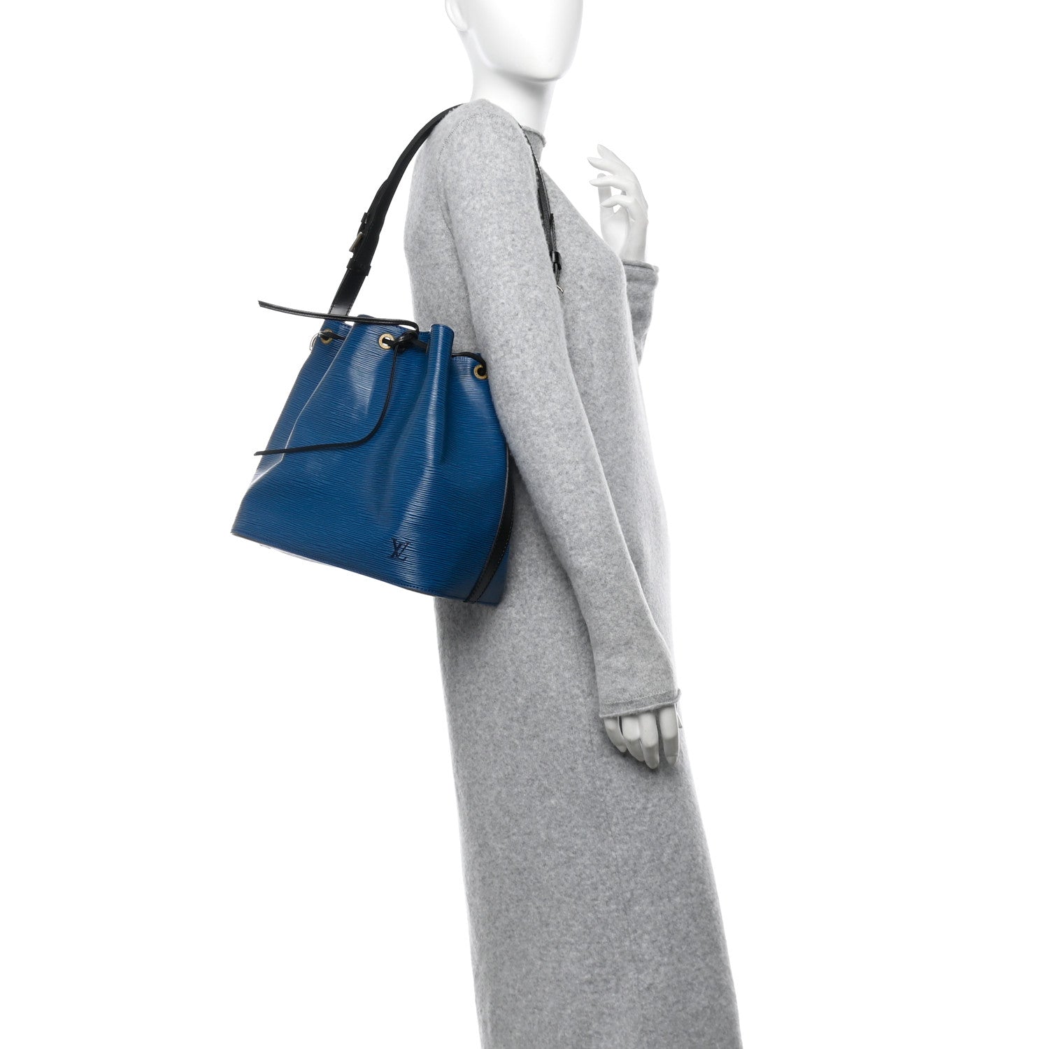 Louis Vuitton Epi Petit Bi-Color Noe Bleu Toledo Black 2 of 12