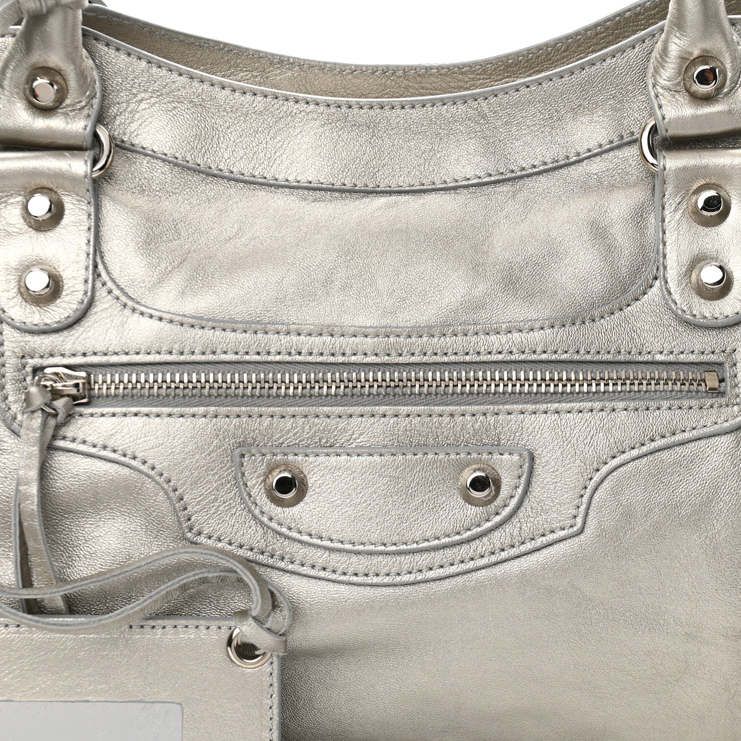 Balenciaga Agneau Classic Silver Hardware City Silver 8 of 10