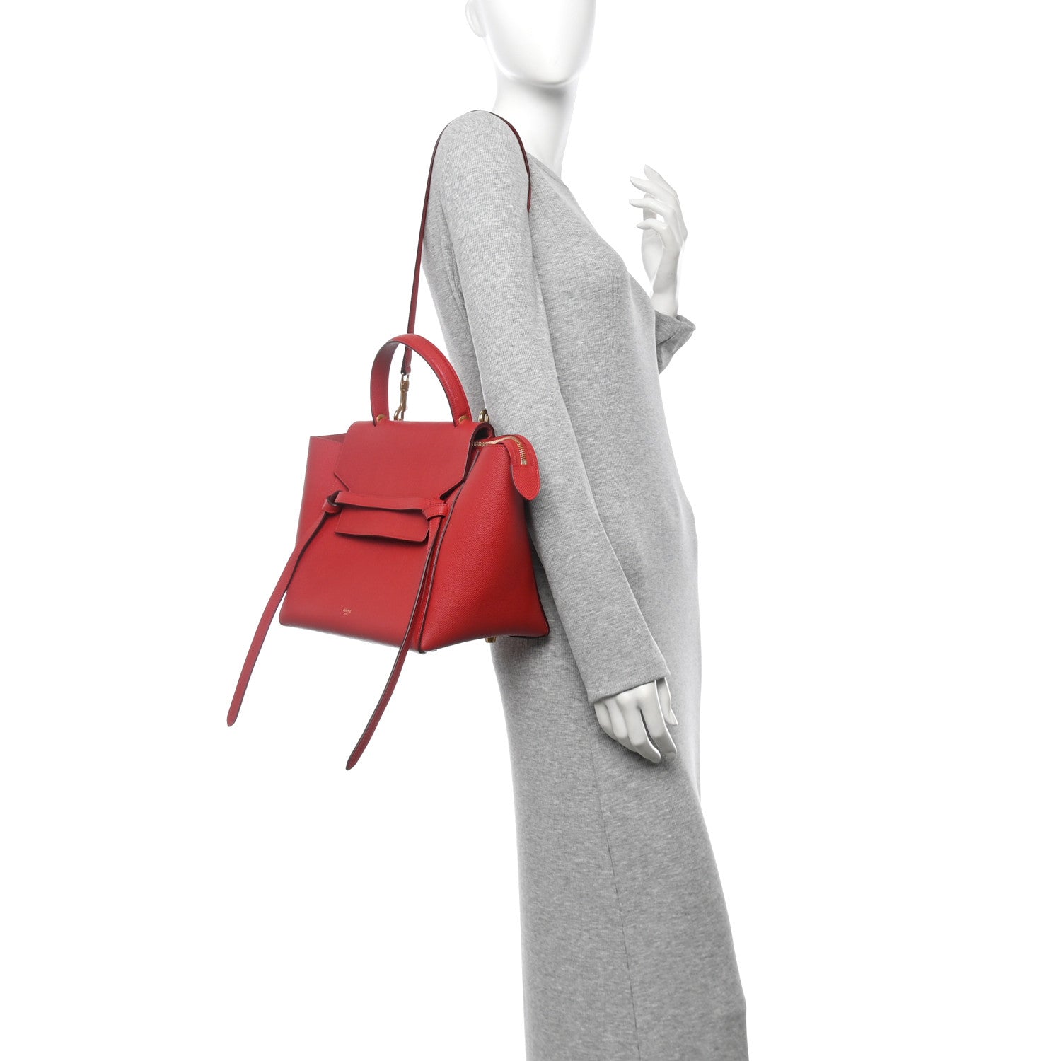 Celine Grained Calfskin Mini Belt Bag Coquelicot 2 of 14
