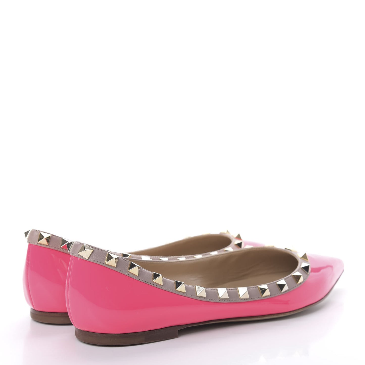 Patent Rockstud Ballerina Flats 37 Peony Poudre