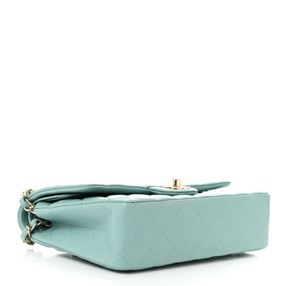 Chanel Caviar Quilted Medium Double Flap Light Blue 4 of 10