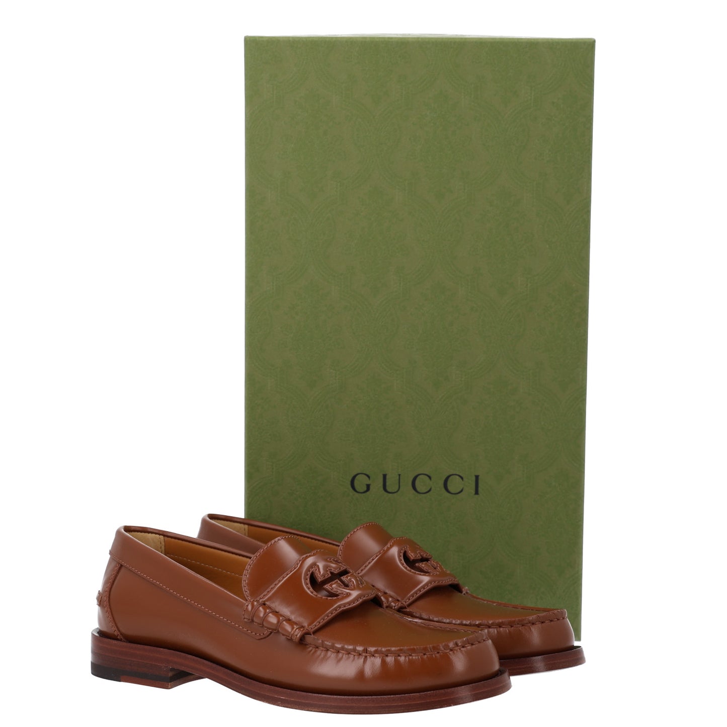 Millennial Ribot Cut Out Interlocking G Loafers 37 Cuir