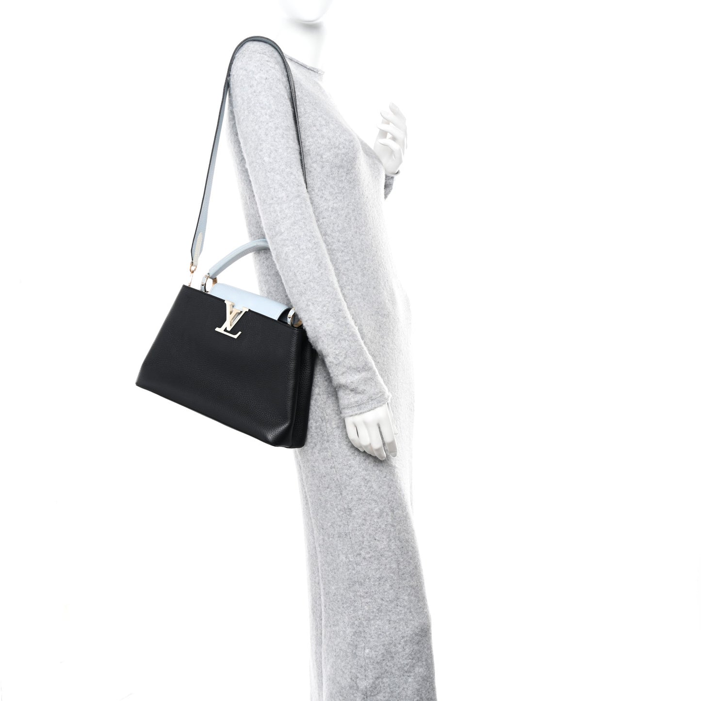 Taurillon Capucines MM Black Blue White