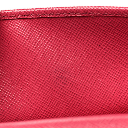 Prada Saffiano Tri Fold Compact Wallet Peonia 14 of 15