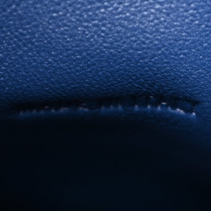 Balenciaga Shiny Calfskin Crocodile Embossed Small Hourglass Top Handle Bag Navy 6 of 10