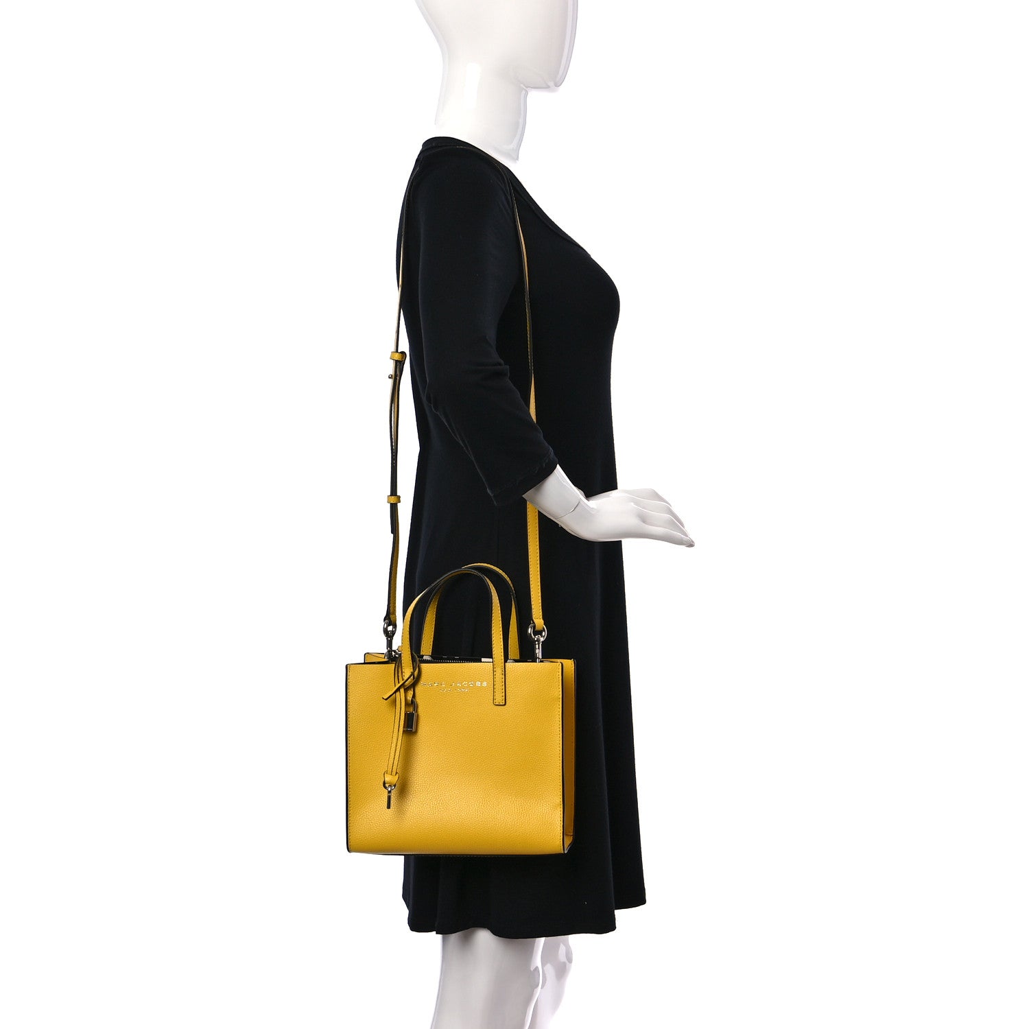Marc Jacobs Grained Calfskin Mini Grind Tote Yellow 2 of 9