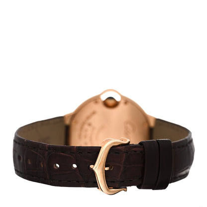 Cartier 18K Pink Gold Alligator 33mm Ballon Bleu De Cartier Automatic Watch 3 of 5