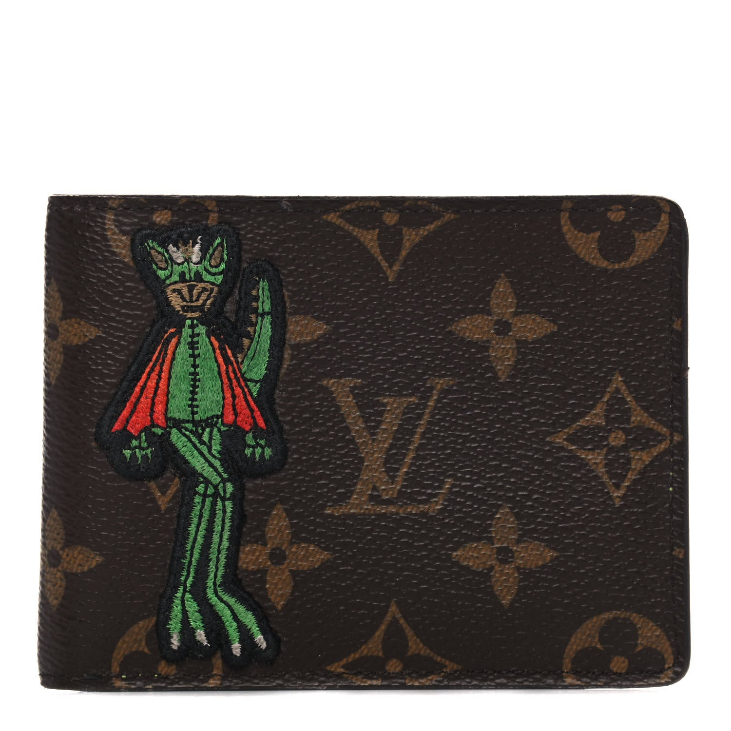Louis Vuitton Monogram Embroidered Cartoon LV Friends Slender Wallet 1 of 12
