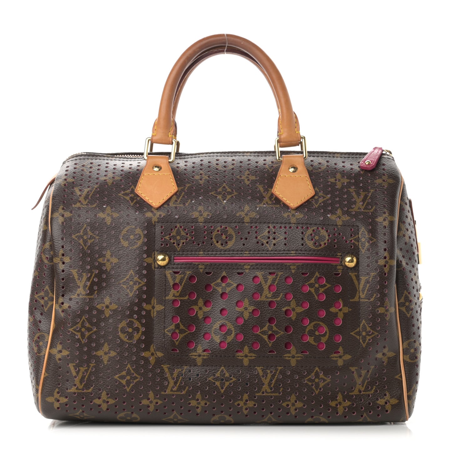 Monogram Perforated Speedy 30 Fuchsia