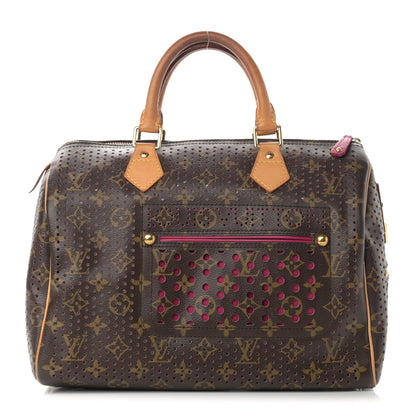 Louis Vuitton Monogram Perforated Speedy 30 Fuchsia 1 of 17