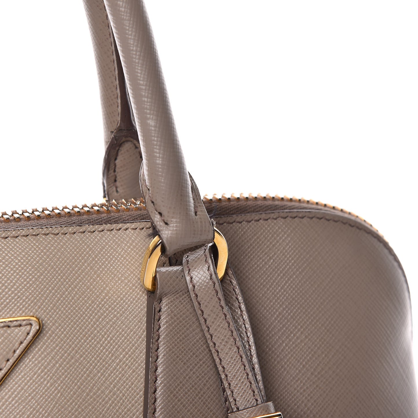 Saffiano Lux Bi-Color Promenade Tote Argilla Pomice