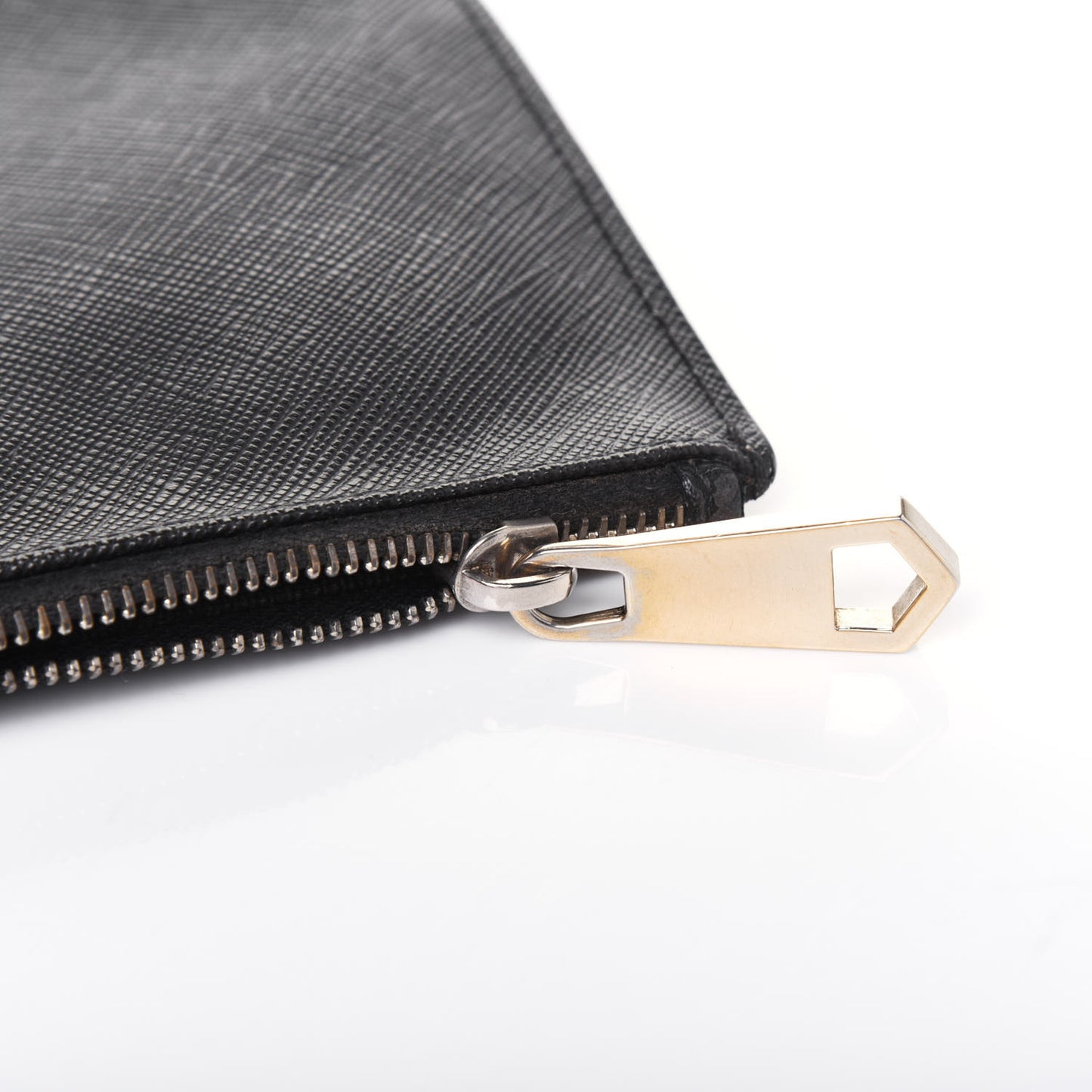 Textured Coated Canvas Madonna Print Large Flat Zip Pouch