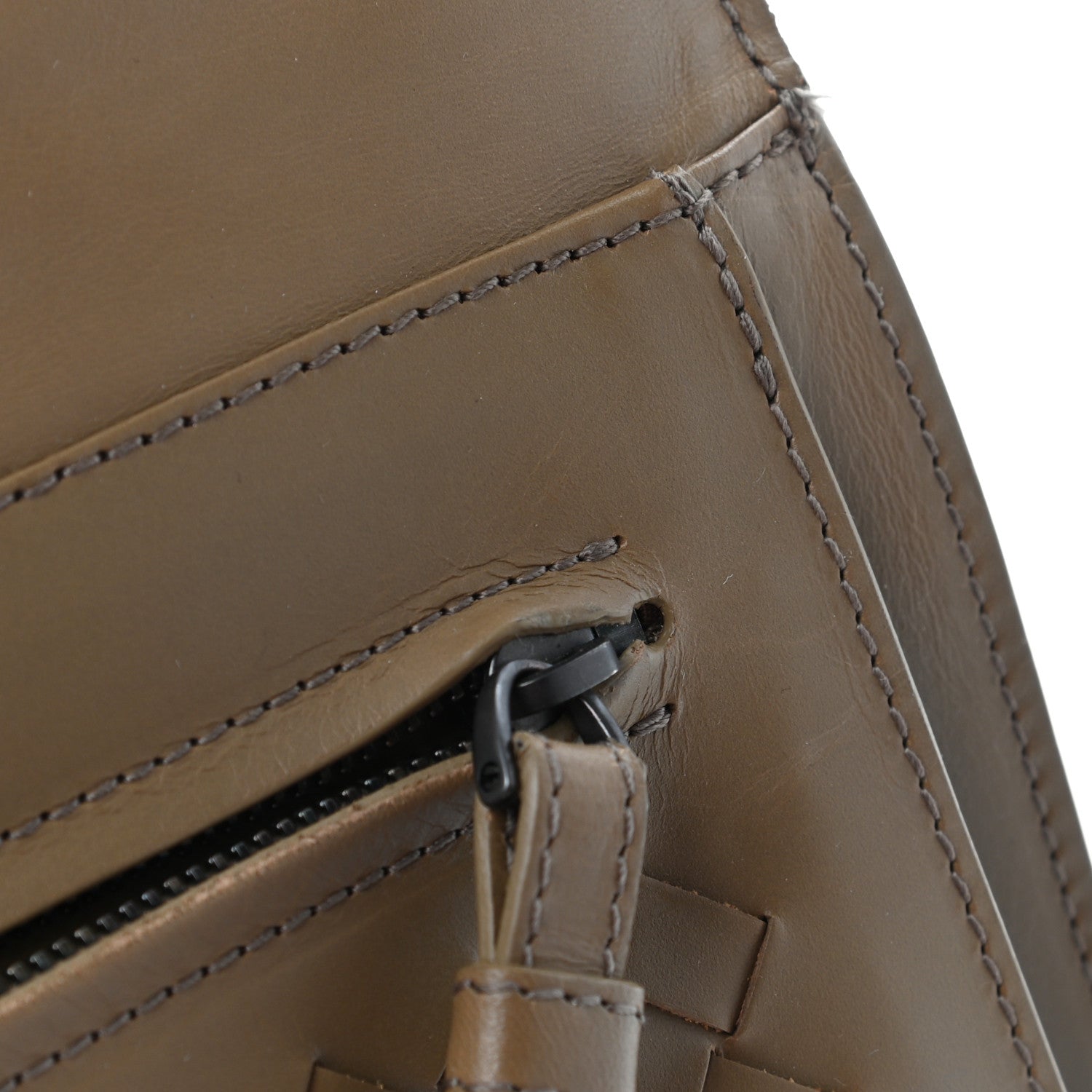 Bottega Veneta Calfskin Intrecciato Pocket Flap Clutch Maple 9 of 11