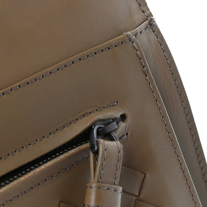 Bottega Veneta Calfskin Intrecciato Pocket Flap Clutch Maple 9 of 11