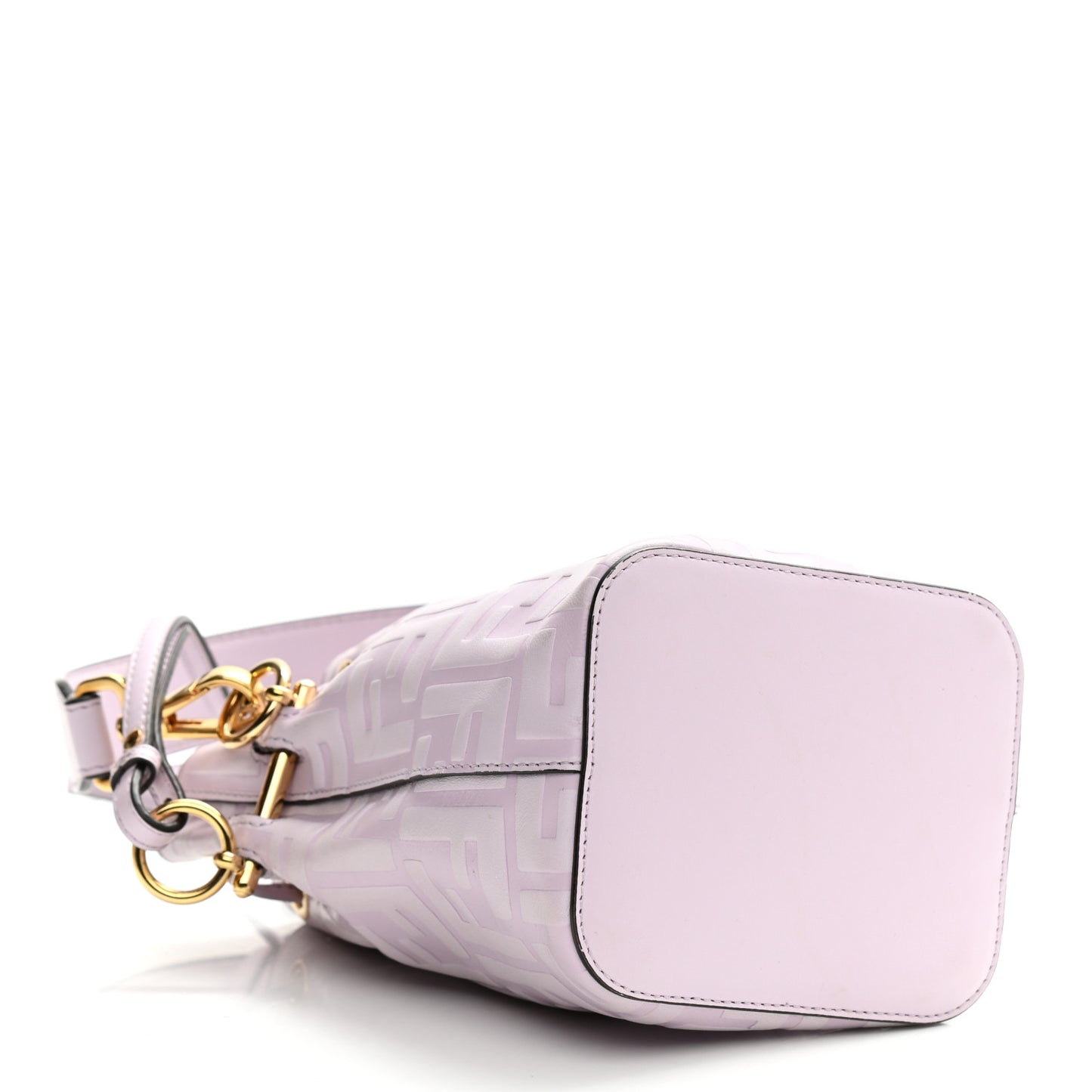 Vitello Termosport F is Fendi FF 1974 Embossed Mini Mon Tresor Bucket Bag Anemone