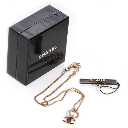 Chanel Textured Ring Enamel CC Necklace Black 6 of 6
