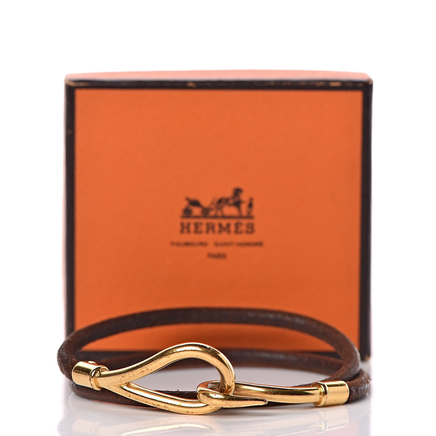 Natural Bridle Jumbo Double Tour Bracelet Bouton