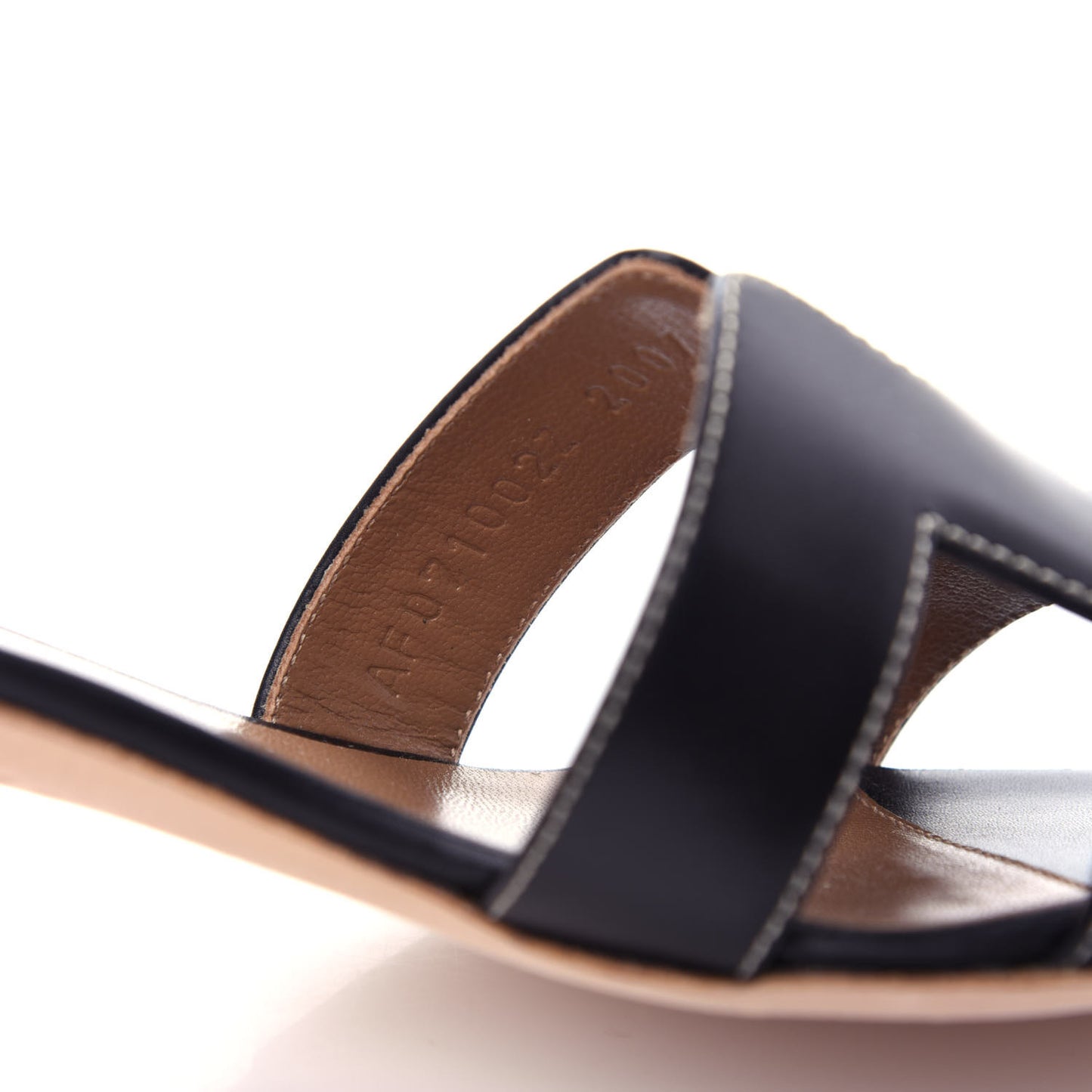 Calfskin Oasis Sandals 37 Black