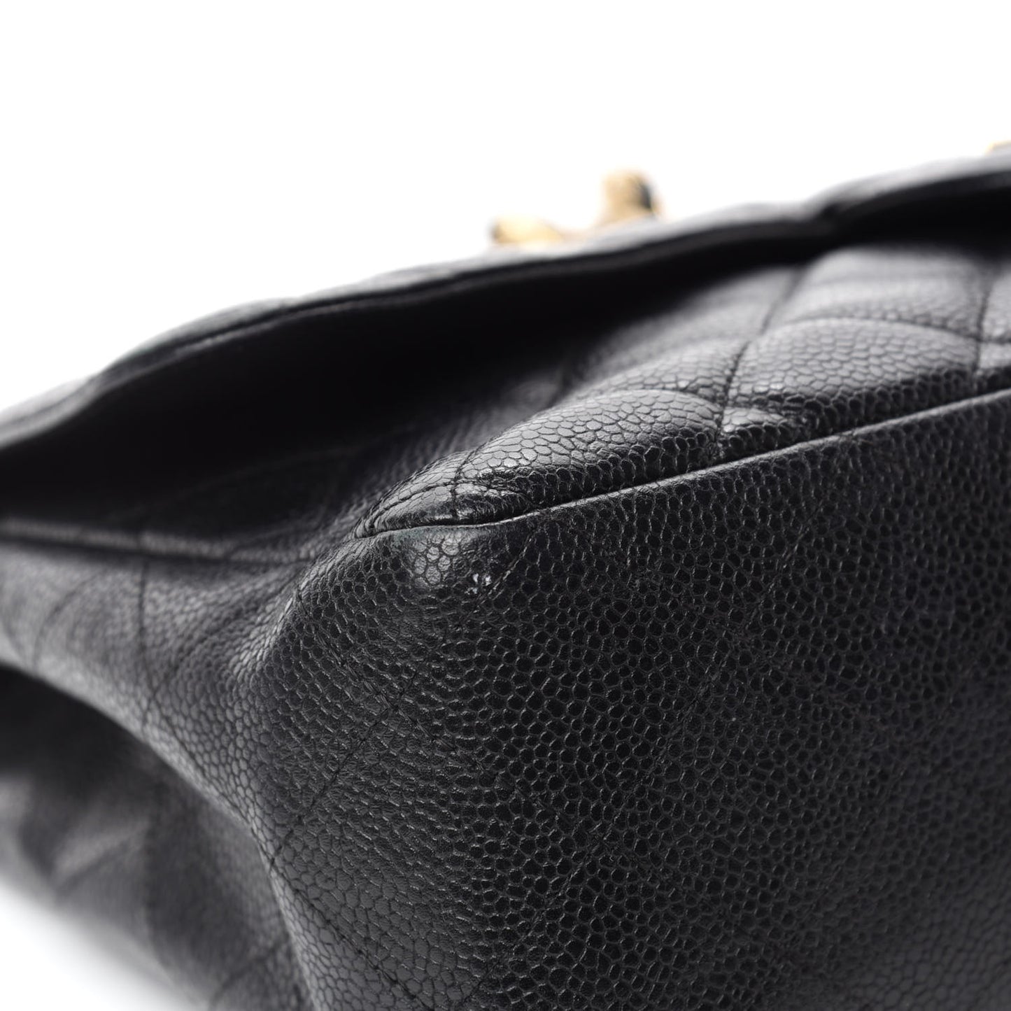 Caviar Quilted Jumbo Single Flap Black