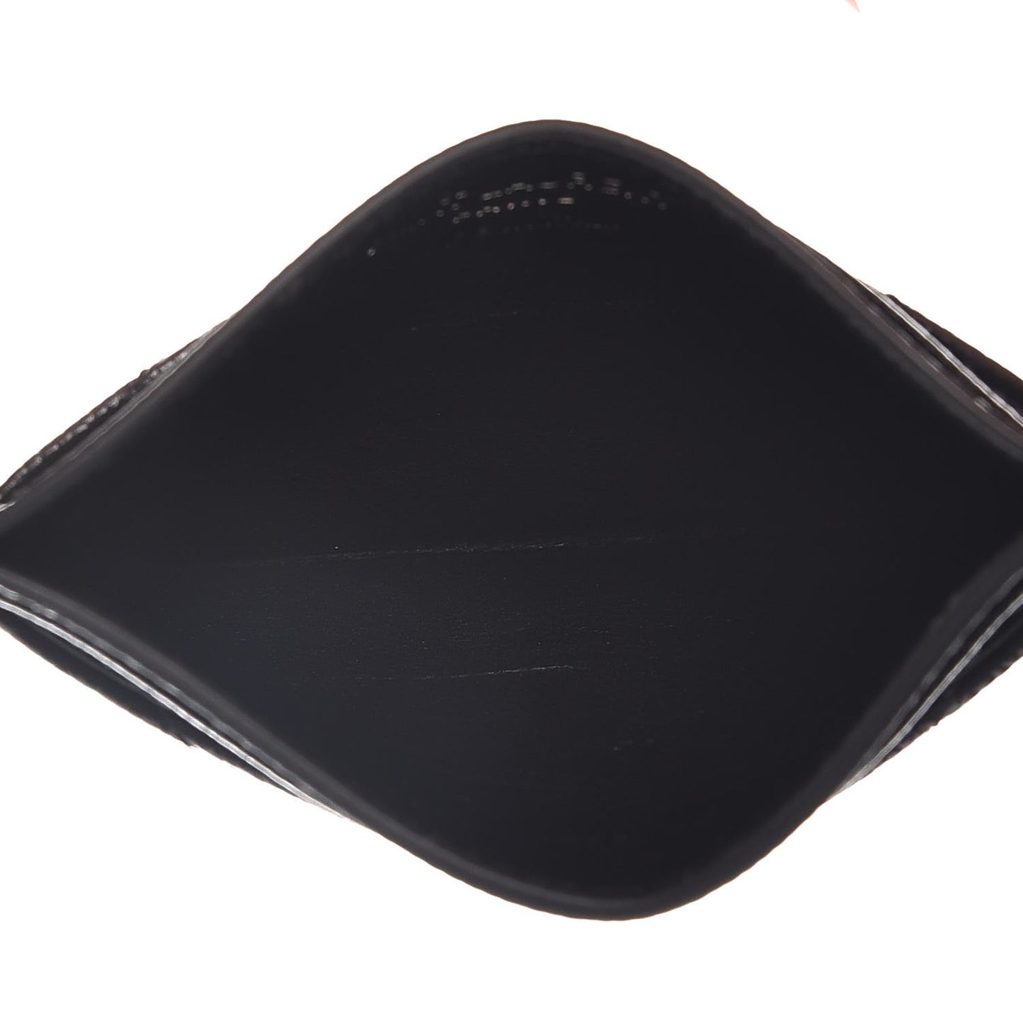Grain De Poudre Matelasse Chevron Monogram Credit Card Case Black