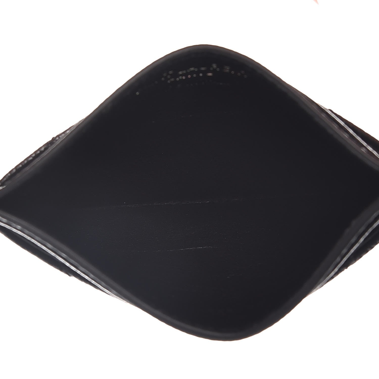 Saint Laurent Grain De Poudre Matelasse Chevron Monogram Credit Card Case Black 5 of 8