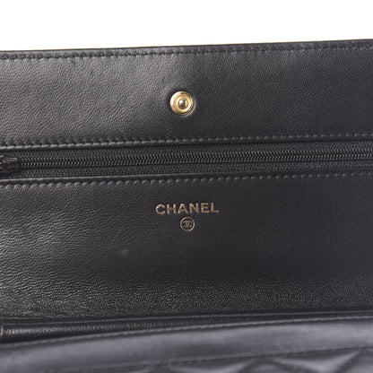 Chanel Lambskin Quilted Wallet On Chain WOC Black 7 of 13