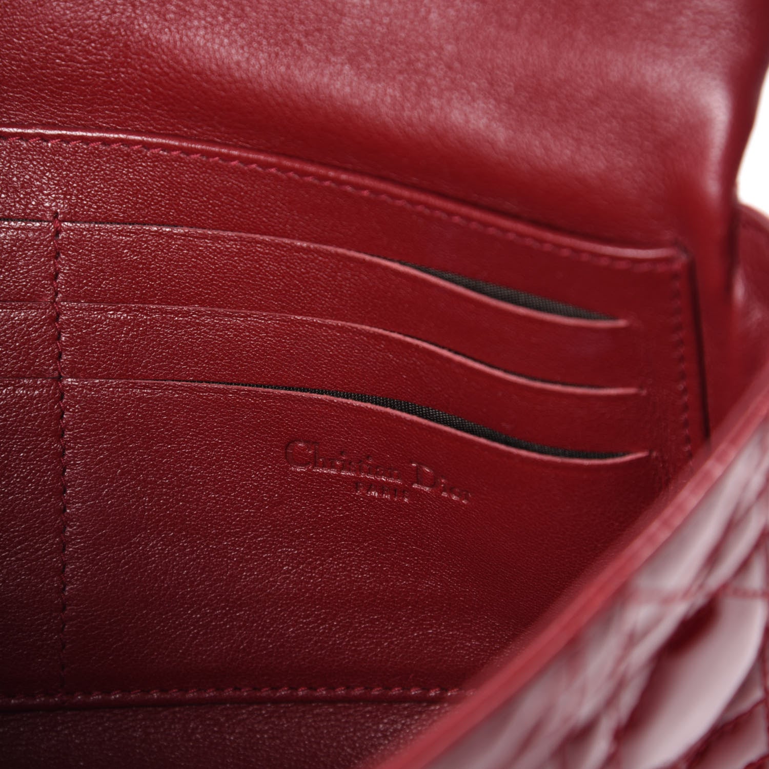 Christian Dior Patent Cannage New Lock Pouch Red 6 of 9