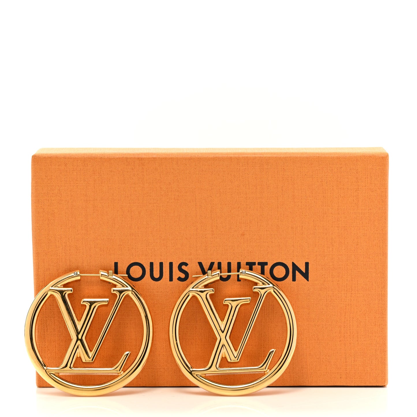 Metal Louise Hoop Earrings Gold