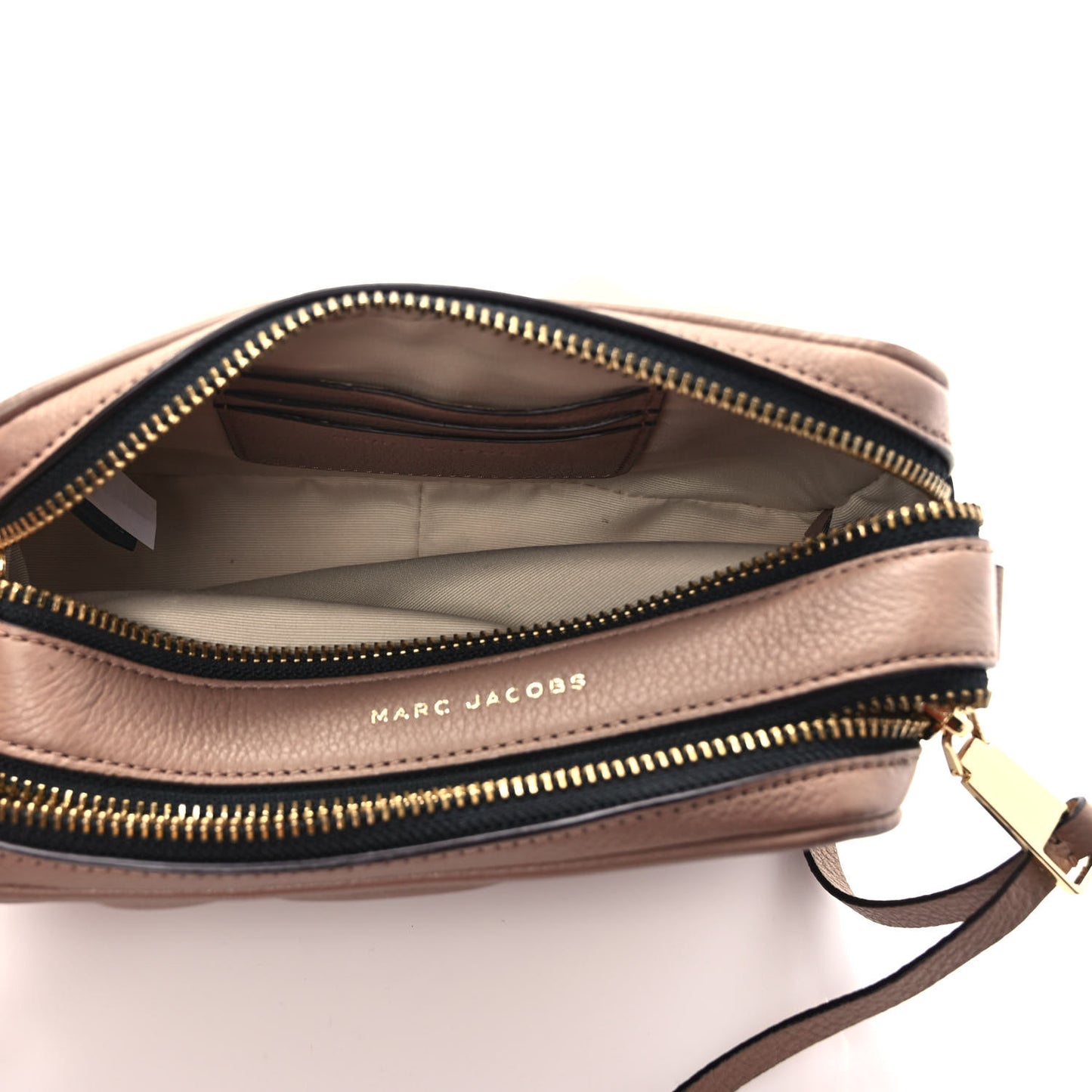 Calfskin Quilted The Moto Shot 21 Bag Dusty Beige