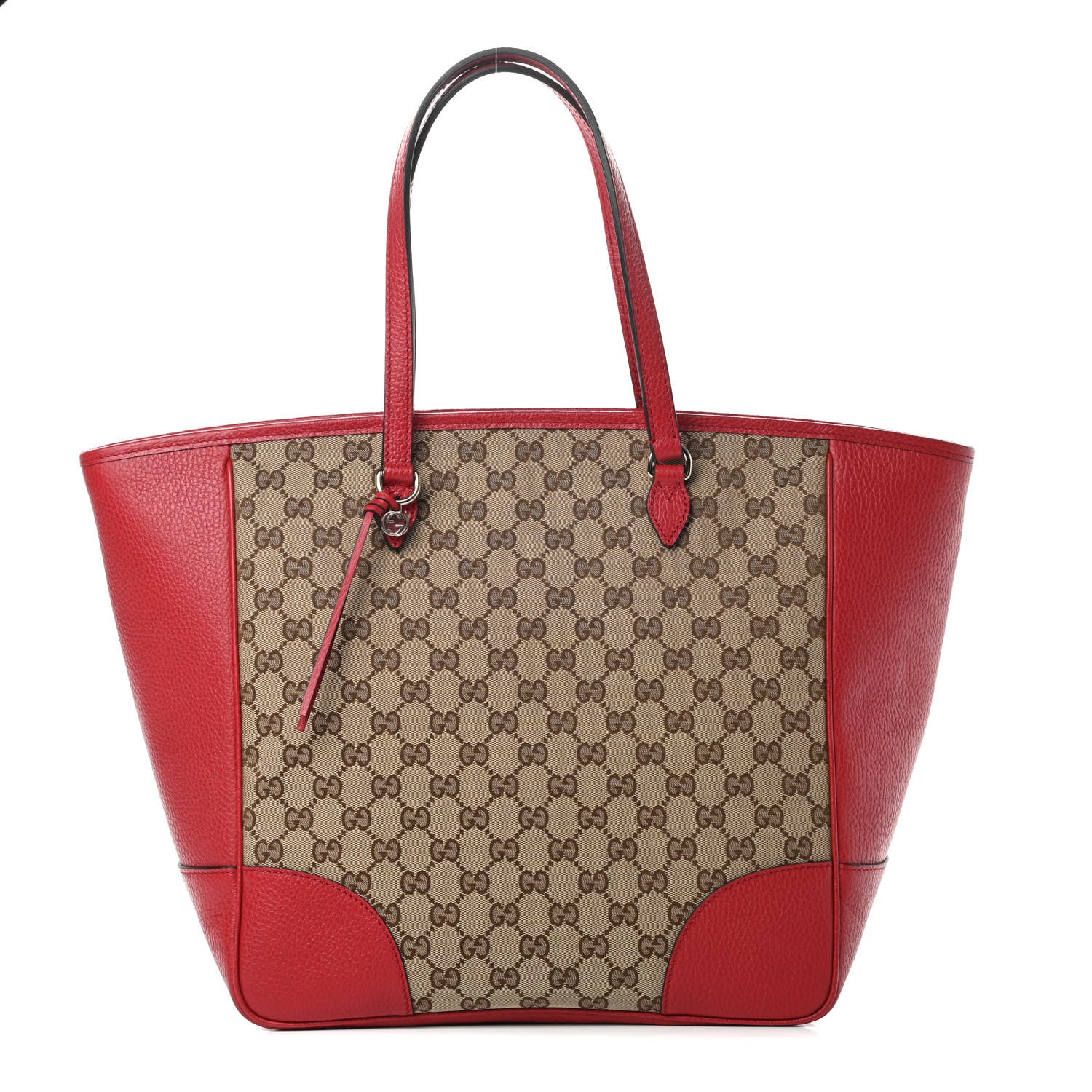 Gucci Monogram Bree Zippered Tote Beige Red 1 of 10