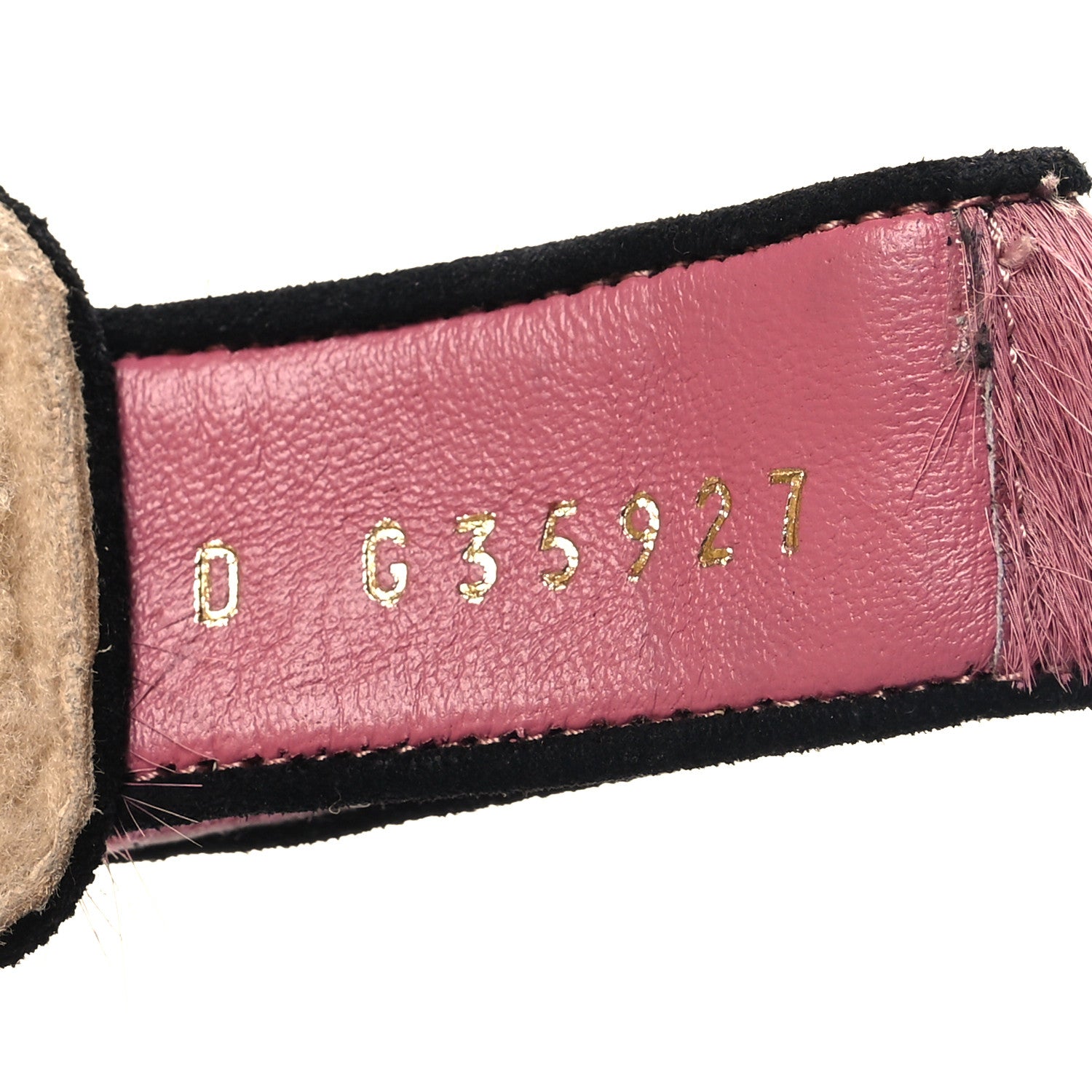 Chanel Calfskin Hair Suede Shearling Dad Sandals 38.5 Rose Black 6 of 9