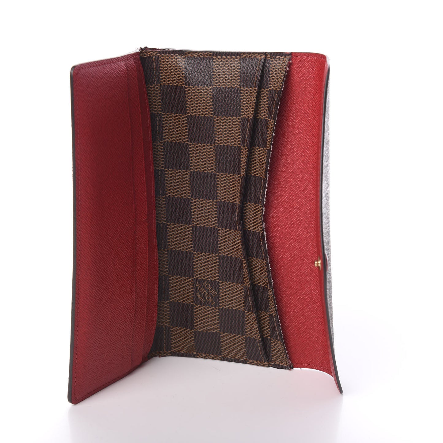 Damier Ebene Josephine Wallet Red