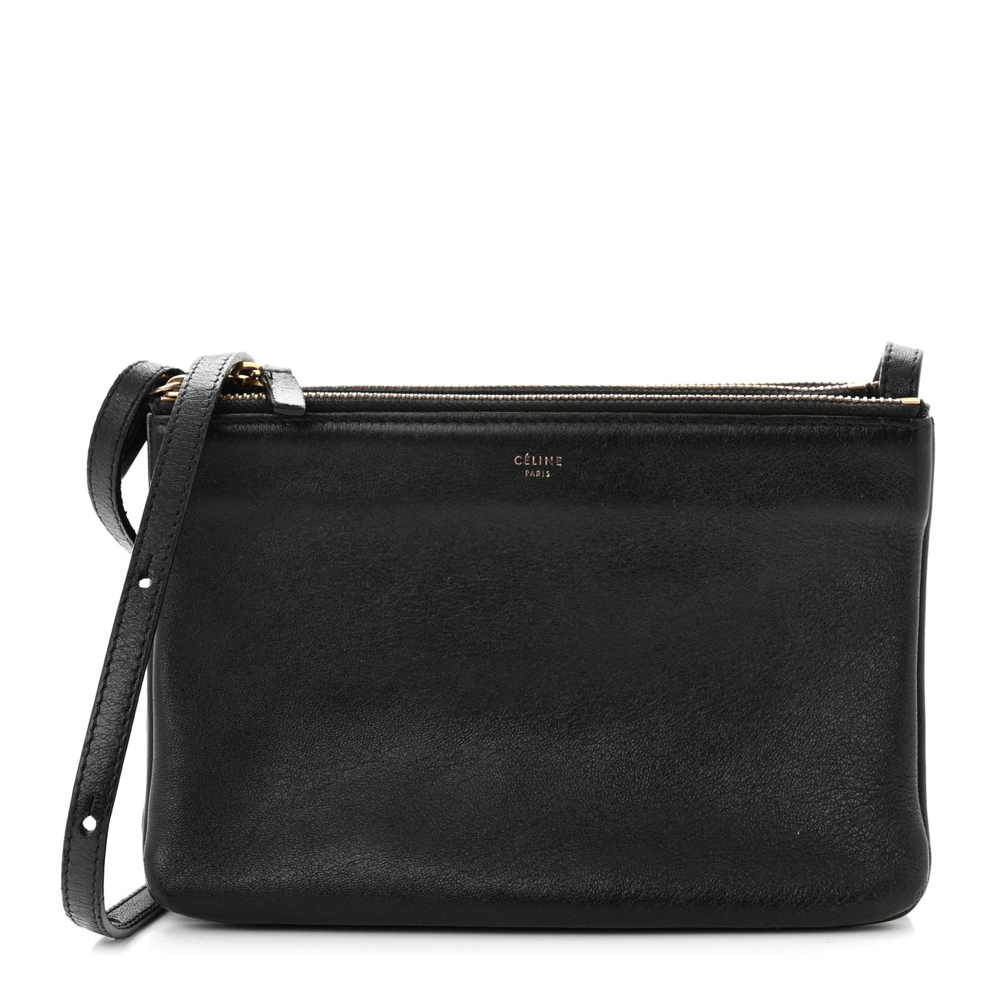 Lambskin Small Trio Crossbody Bag Black