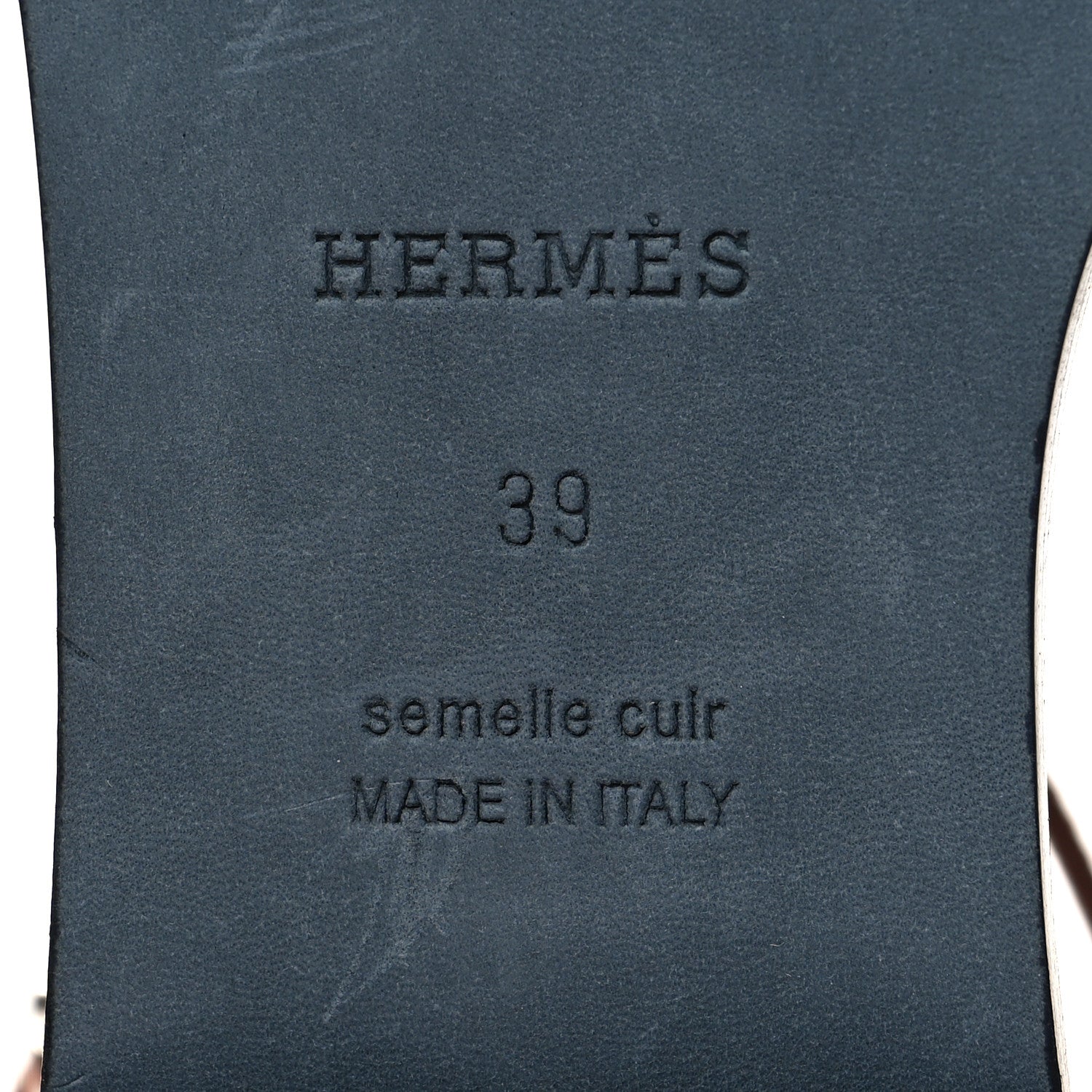 Hermes Denim Santorini Sandals 39 Bleu Brut Gold 7 of 9
