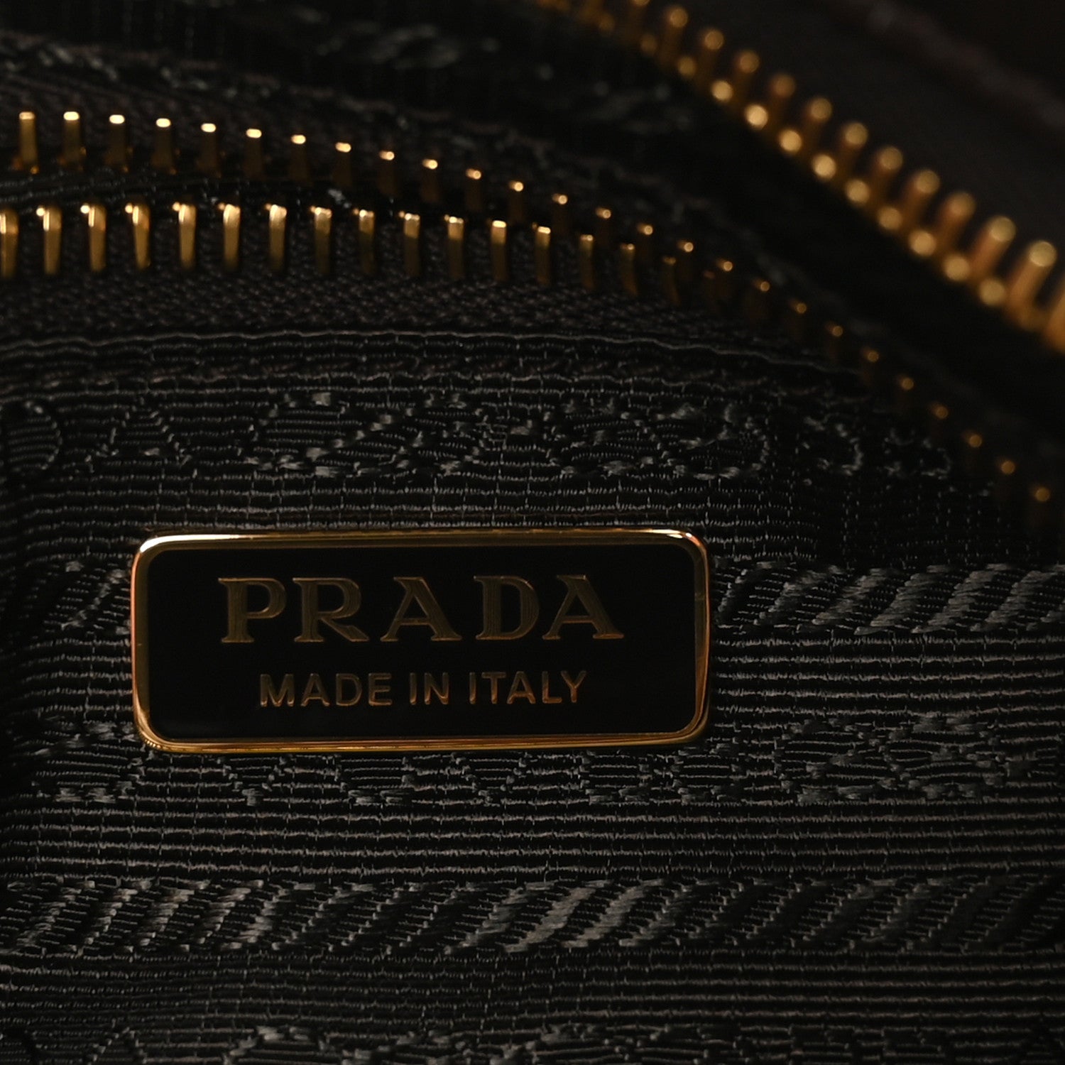 Prada Glossy Calfskin Triangle Mini Bonnie Shoulder Bag Moro 6 of 9