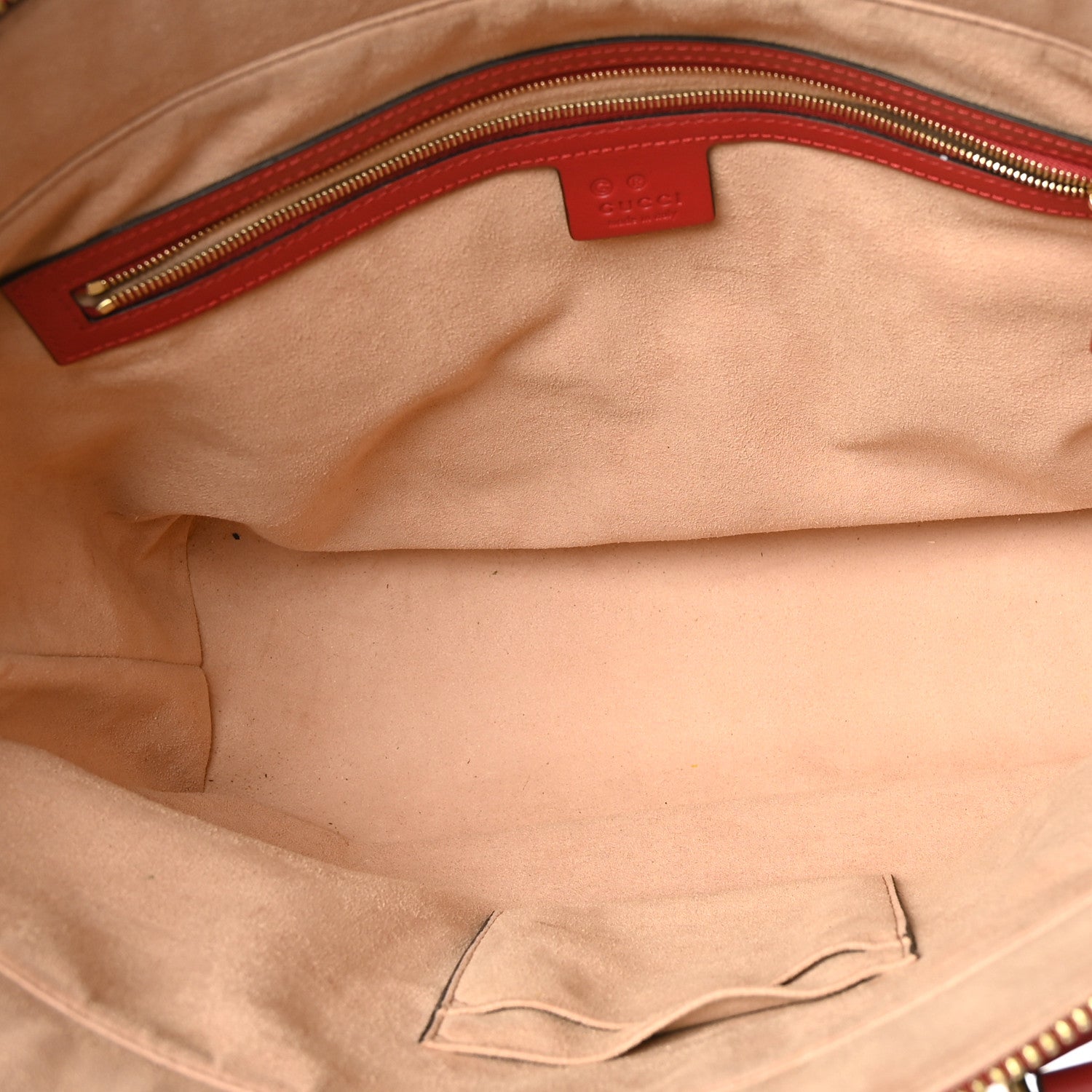 Gucci GG Supreme Monogram Blooms Medium Zippered Bucket Tote Beige Blue Navy Hibiscus Red 5 of 9