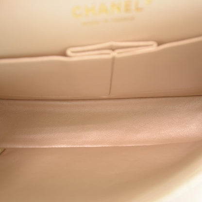 Chanel Pearly Caviar Quilted Medium Double Flap Light Beige 10 of 11