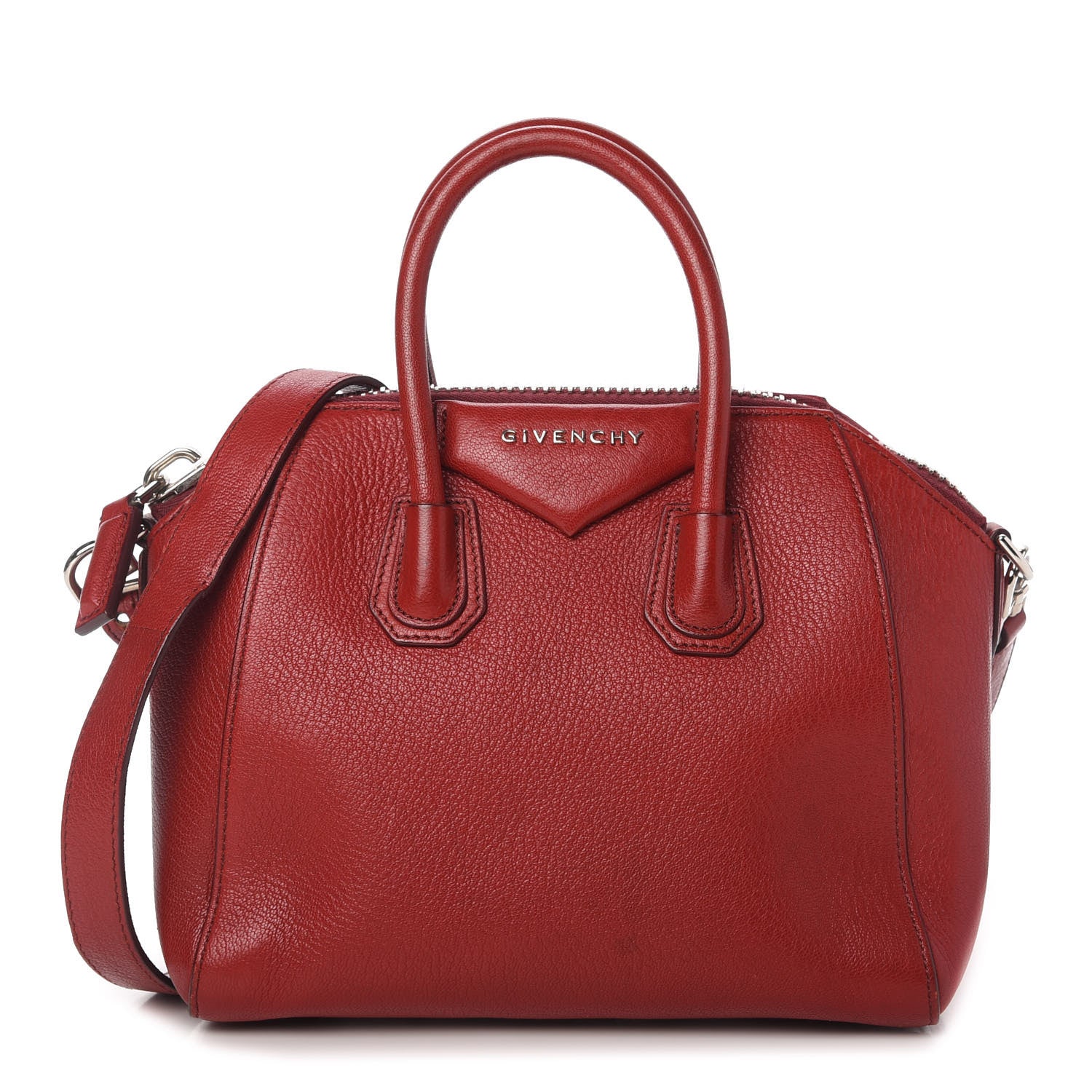 Givenchy Sugar Goatskin Mini Antigona Dark Red 1 of 10