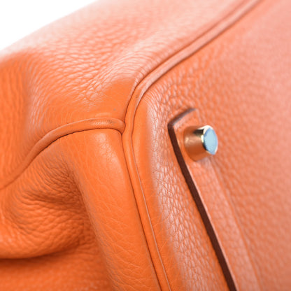Hermes Taurillon Clemence Birkin 35 Orange 40 of 41